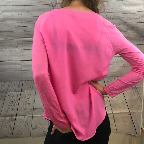 French Connection Pink Long Sleeve Top - Picture 6 of 7